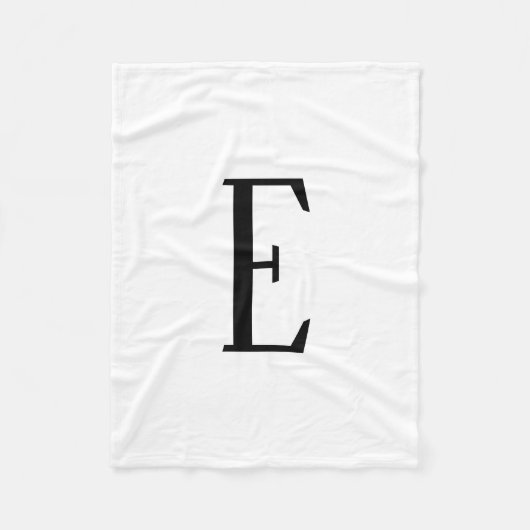 任意の文字 | 白黒またはDIYカラー フリースブランケット (正面)