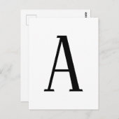 任意の文字 | 白黒またはDIYカラー ポストカード (正面/裏面)