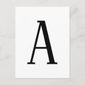 任意の文字 | 白黒またはDIYカラー ポストカード (正面)