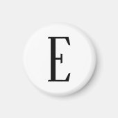 任意の文字 | 白黒またはDIYカラー マグネット (正面)