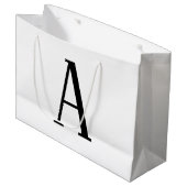 任意の文字 | 白黒またはDIYカラー ラージペーパーバッグ (正面アングル)