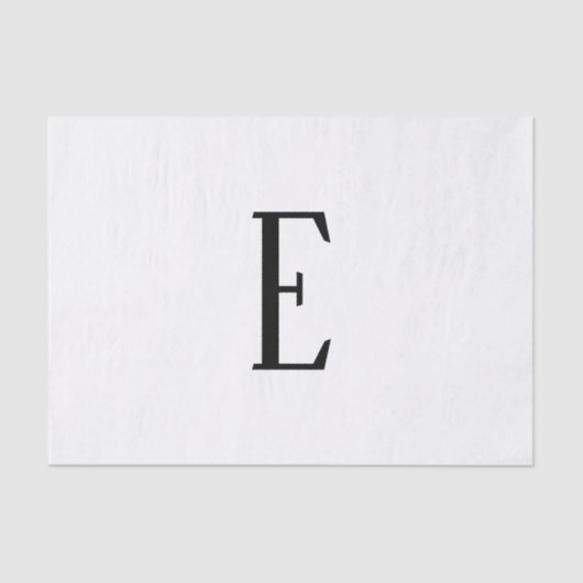 任意の文字 | 白黒またはDIYカラー 薄葉紙 (正面)