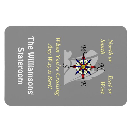 任意の方法のクルージングステートルームドアマーカー マグネット (横)