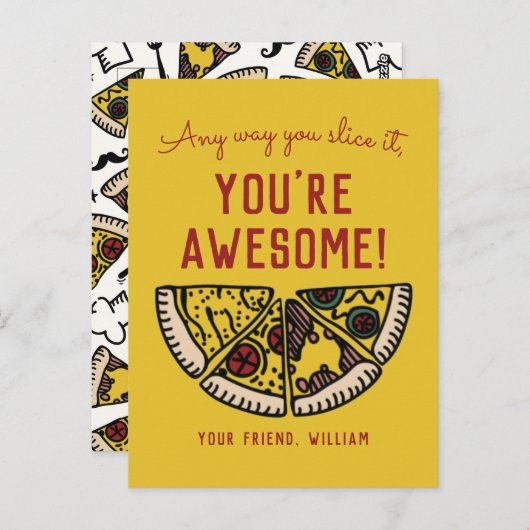 任意の方法をスライスItピザポストカードサイズバレンタイン ポストカード (正面/裏面)