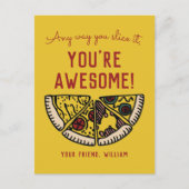 任意の方法をスライスItピザポストカードサイズバレンタイン ポストカード (正面)