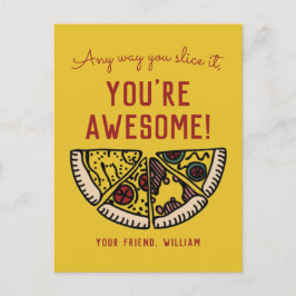 任意の方法をスライスItピザポストカードサイズバレンタイン ポストカード