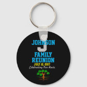 任意の日付を持つ任意の名前ファミリ懇親会- キーホルダー (正面)