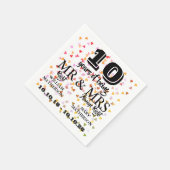 任意の日結婚付の周年右 スタンダードカクテルナプキン (角)