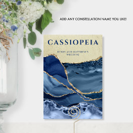 任意の星座名、青と金の瑪瑙 テーブルナンバー