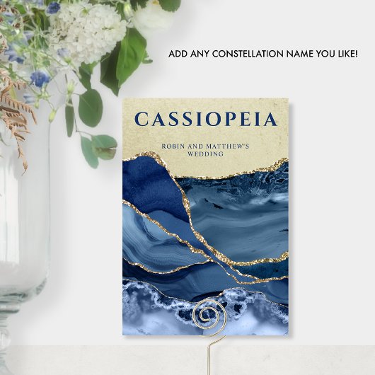 任意の星座名、青と金の瑪瑙 テーブルナンバー