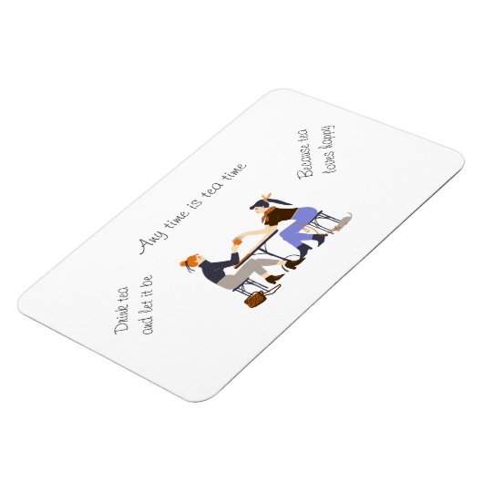 任意の時間お茶の時間茶の引用文スローガンフレンド マグネット (左側)