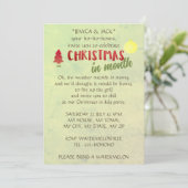 任意の月のクリスマスパーティの招待状 招待状 (スタンド正面)