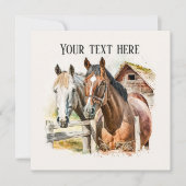 任意の目的国馬パーティー 招待状 (正面)