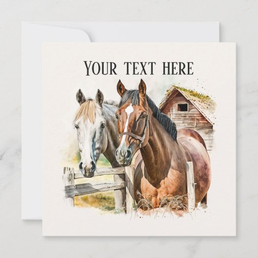 任意の目的国馬パーティー 招待状 (正面)