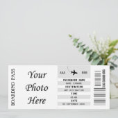 任意の目的地の搭乗券の週末の休暇DIY 招待状 (スタンド正面)