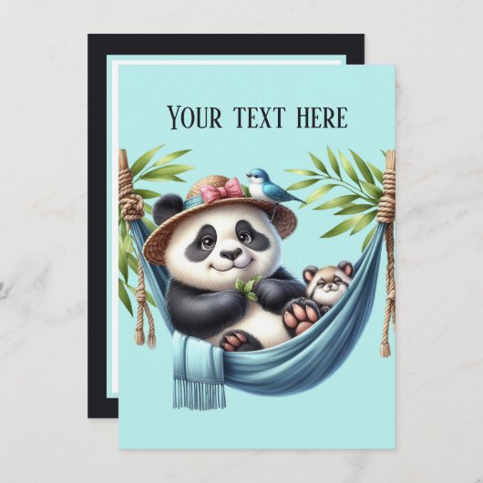 任意の目的Mommyベビーパンダbear addメッセージ ノートカード (正面/裏面)