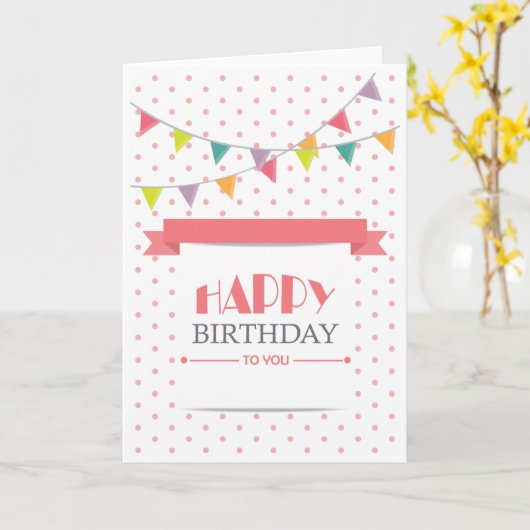 任意の経過誕生日名前をカスタムするカード カード (黄色い花)