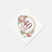 任意の結婚赤面バラ記念日 スタンダードカクテルナプキン (角)