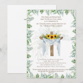 任意の聖任記念日招待状 ラスティックウッド 招待状 (正面/裏面)