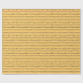 任意の背景色の音楽ノート ラッピングペーパー (フラット)