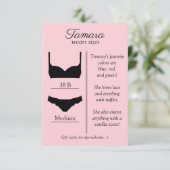 任意の背景色:ランジェリーサイズ挿入カード エンクロージャーカード (スタンド正面)