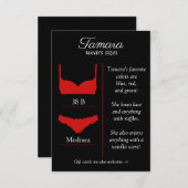 任意の背景色：ランジェリーサイズ挿入カード エンクロージャーカード (正面/裏面)