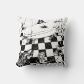 任意の背景色!狼の枕から隠れて クッション (正面)