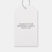 任意の色ああベビーギフトラベル、赤ちゃんシャワーラベル、 ギフトタグ (裏面)