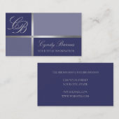 任意の色あなたのモノグラムの名刺 名刺 (正面/裏面)