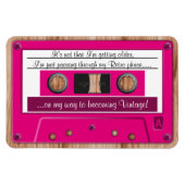 任意の色おもしろい成長古いレトロカセットテープ マグネット (横)