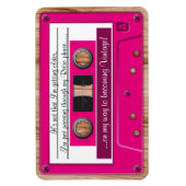 任意の色おもしろい成長古いレトロカセットテープ マグネット (縦)