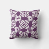 任意の色と白の円リンク枕 クッション (裏面)