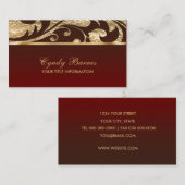 任意の色と金ゴールドコンテンポラリーの名刺 名刺 (正面/裏面)