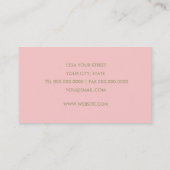 任意の色と金ゴールドダマスクの名刺 名刺 (裏面)