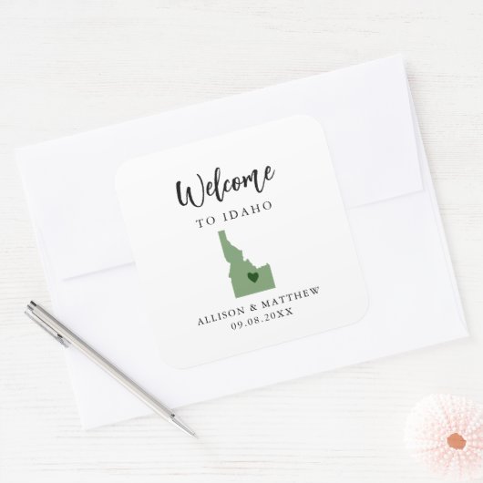 任意の色のアイダホ結婚の歓迎バッグまたはボックス スクエアシール (封筒)