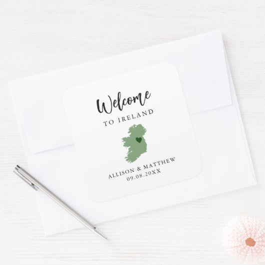 任意の色のアイルランド結婚の歓迎バッグまたはボックス スクエアシール (封筒)