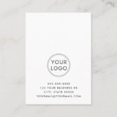 任意の色のカスタムロゴの垂直アポイントメントカード 予約カード (裏面)