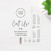 任意の色のカスタムロゴHydraFacial Aftercareカード