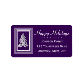 任意の色のクリスマスツリーハッピーホリデーズを選択 ラベル