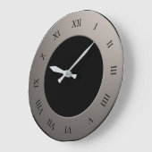 任意の色のシルバーフレームのローマ数字 ラージ壁時計 (傾斜)