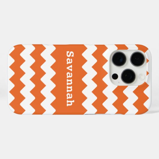 任意の色のジグザグあなたの名前または引用文 Case-Mate iPhoneケース (裏面 (横))