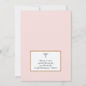 任意の色のナース目盛りのピン止め+フェイク金ゴールド 招待状 (裏面)