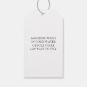 任意の色のハート手編み愛と手作り ギフトタグ (裏面)