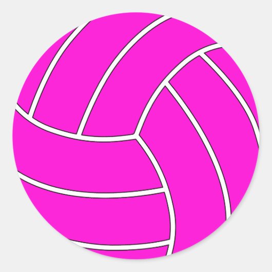 任意の色のバレーボールカスタムスタンプを選択 ラウンドシール (正面)