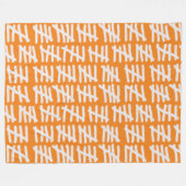 任意の色のホワイトカウントパターンフリース空白 フリースブランケット (正面(横))