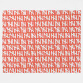 任意の色のホワイトカウントパターンフリース空白 フリースブランケット (正面(横))