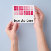 任意の色のモダンタイポグラフィ日付の保存 チラシ (手)