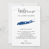 任意の色のロングアイランド結婚の歓迎の旅程 (正面)