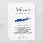 任意の色のロングアイランド結婚の歓迎の旅程 (正面/裏面)