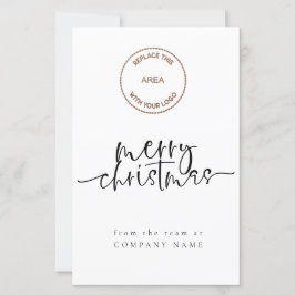 任意の色の会社のロゴを予算メリークリスマスカード